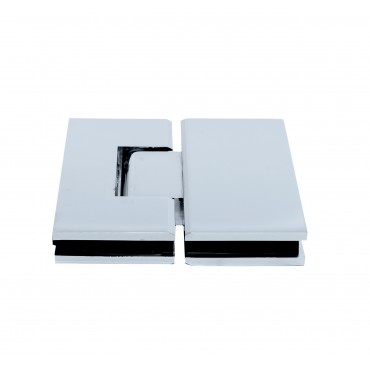 V180CH Chrome Square 180 Degree Heavy Duty Glass-to-Glass Hinge - Vienna V1E180CH Series