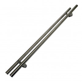 ALHO12CTC24BS 24" Long Offset Ladder Pull 12" Center to Center Posts in Brushed Stainless