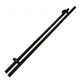 ALHO12CTC24MBL 24" Long Offset Ladder Pull 12" Center to Center Posts in Matte Black