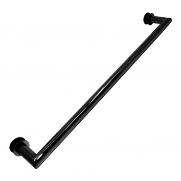 AM18CMBL Matte Black Mitered Style 18" Single-Sided Towel Bar - MT18MBL Series
