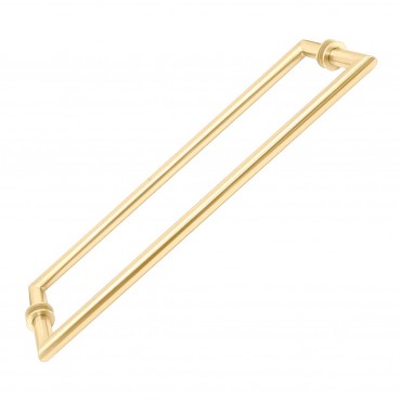 AM1818BR Polished Brass Combo Mitered Style 18" Back-to-Back Towel Bar - MT18X18BR Series
