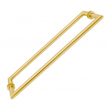 AM1818SB Satin Brass Combo Mitered Style 18" Back-to-Back Towel Bar - MT18X18SB Series