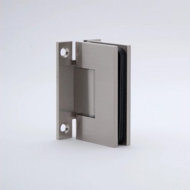 S037BN Brushed Nickel Square Wall Mounted Hinge - Split Back Plate - Geneva GEN037BN Series
