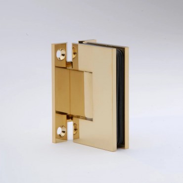 S037BR Polished Brass Square Wall Mounted Hinge - Geneva GEN037BR Series