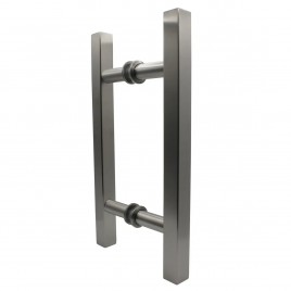 ASL6X6BS 10" Ladder Style Square Back-To-Back Pull Handle 6" CTC in Brushed Stainless