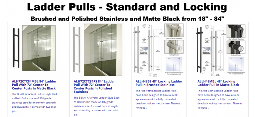 Standard and Locking Ladder Pulls