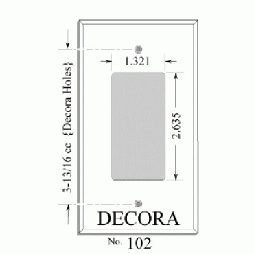 BBPMP102 Clear Single Decora Acrylic Mirror Plate