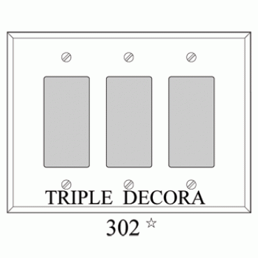 BBPMP302 Clear Triple Decora Acrylic Mirror Plate