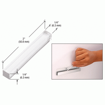 BBPSB250 Clear 1/4" x 1/4" x 2" Plastic Setting Blocks Pack of 100