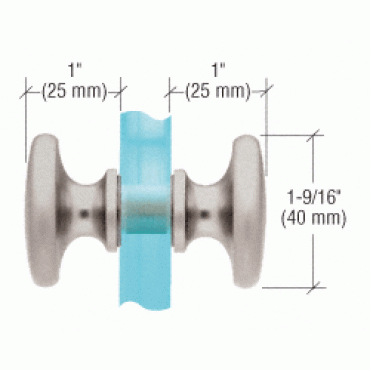 KN10BN Brushed Nickel Traditional Back to Back Knobs - CRL SDK100BN Series