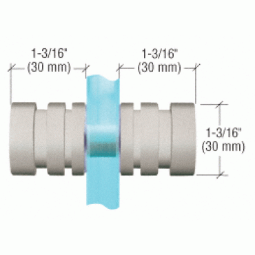 KN16BN Brushed Nickel Contemporary Back to Back Knobs - SDK106BN Series