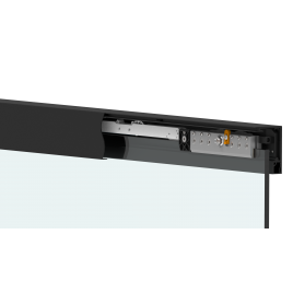 MID1MBL BBAHI Glide Wall Slider Kit Single Sliding Door With Softbrake in Matte Black Finish - CRL695 Series