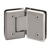 R045BN Brushed Nickel Rounded 135 Degree Glass-to-Glass Hinge - Pinnacle P1N045BN Series