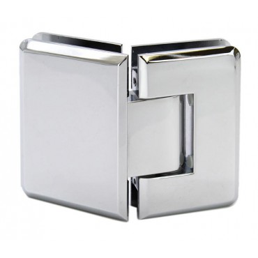 R045CH Chrome Rounded 135 Degree Glass-to-Glass Hinge - Pinnacle P1N045CH Series