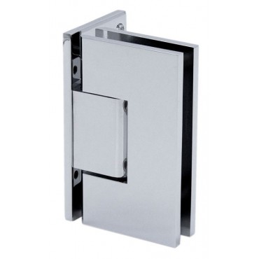 S044CH Chrome Square Wall Mounted Hinge - Offset Back Plate - Geneva GEN044CH Series