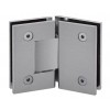 S045BN Brushed Nickel Square 135 Degree Glass-to-Glass Hinge - Geneva GEN045BN Series