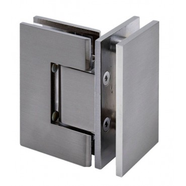 S092BN Brushed Nickel Square 90 Degree Glass-to-Glass Hinge - Geneva GEN092BN Series