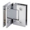 S092CH Chrome Square 90 Degree Glass-to-Glass Hinge - Geneva GEN092CH Series