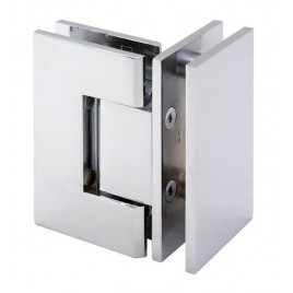 S092CH Chrome Square 90 Degree Glass-to-Glass Hinge - Geneva GEN092CH Series