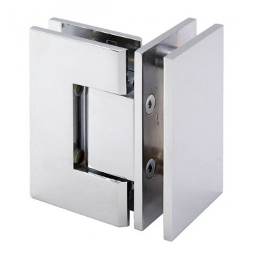 S092CH Chrome Square 90 Degree Glass-to-Glass Hinge - Geneva GEN092CH Series