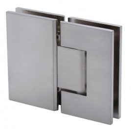S180BN BBAHI Georgian Brushed Nickel Square 180 Degree Glass-to-Glass Hinge - CRL Geneva FHC Glendale Series