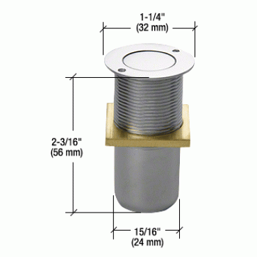 A207PS Polished Stainless Dust Proof Keeper AMR207 Series