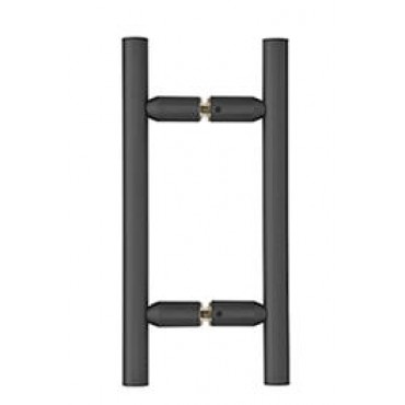BBLP6X6MBL Matte Black 6" CTC 10" Overall Ladder Style Back-to-Back Pull Handle