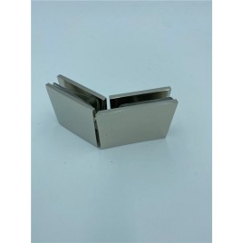 C335BN Brushed Nickel Square Style 135 Degree Moveable Transom Glass to Glass Clamp - SGC135BN Series