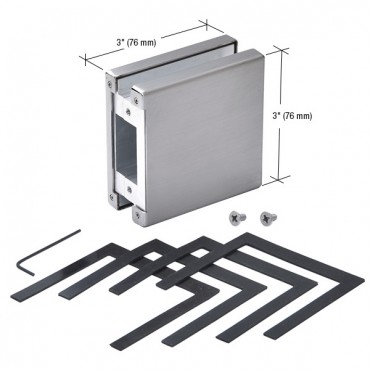 L901BS Brushed Stainless Glass Mounted Patch Lock Keeper L901BS Brushed Stainless Glass Mounted Patch Lock Keeper