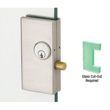 L903BS Brushed Stainless 2-3/4" x 5-5/8" Deadthrow Low Profile Center Lock