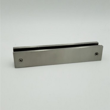 LDCL180BS Brushed Stainless Extra Long 180 Degree Glass Bracing Clamp