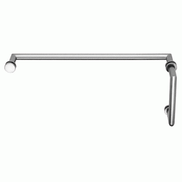 M618CH Chrome Combo Mitered Style 6" Tubular Pull Handle 18" Towel Bar - MT6X18CH Series