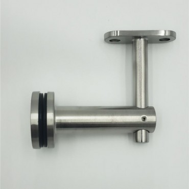 RBGMFADJBS Brushed Stainless Adjustable Glass Mounted Bracket for Square Handrail
