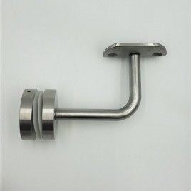RBGMRBS Brushed Stainless Glass Mounted Bracket for 2" Round Hand Rail