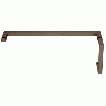 S618ORB Oil Rubbed Bronze Combo 6" Square Tubular Pull Handle 18" Towel Bar - SQ6X180RB Series