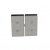 C2BN BBAHI Cairo Brushed Nickel Square Pivot Hinge - Glass-to-Glass Mount - CRL Cardiff - FHC Cambria Series