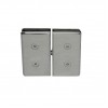 P2BN Brushed Nickel Rounded Pivot Hinge - Glass-to-Glass Mount - Prima PPH02BN Series