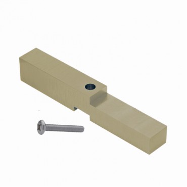B01BR BBAHI Cairo and Porto Polished Brass Adapter Block for Pivot Hinges - 3/8" Glass 