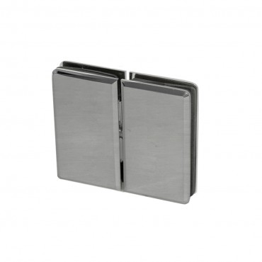 P2BN Brushed Nickel Rounded Pivot Hinge - Glass-to-Glass Mount - Prima PPH02BN Series