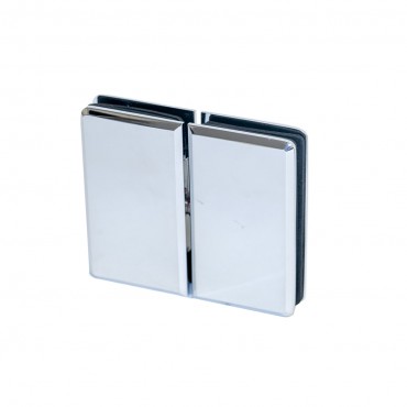 P2CH Chrome Rounded Pivot Hinge - Glass-to-Glass Mount - Prima PPH02CH Series