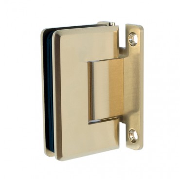 R037SB BBAHI Paris Satin Brass Beveled Wall Mounted Split Back Plate Hinge