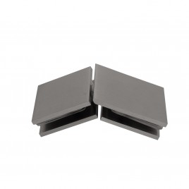 SC335BN Brushed Nickel Square Style 135 Degree Fixed Glass to Glass Clamp - SGC135BN CSU135BN Series
