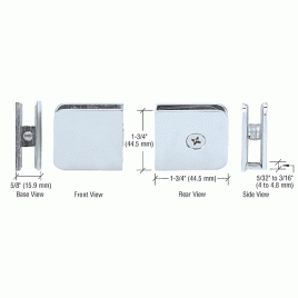 U77CH Chrome Traditional Style Fixed Panel U-Clamp - UC77CH TUC77CH Type